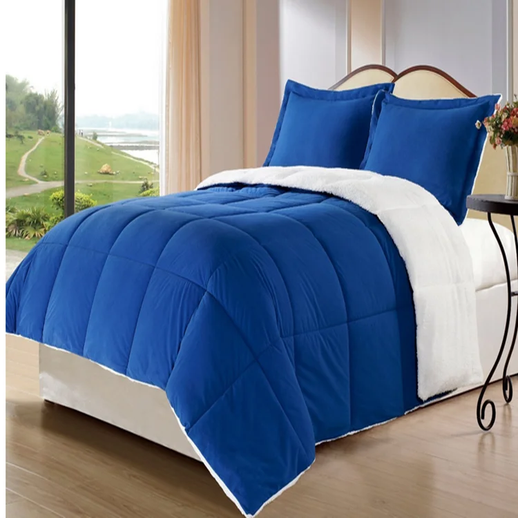Custom Reversible Soft Queen Size Bedquilt Sets Fleece Duvet Winter Quality Comforter