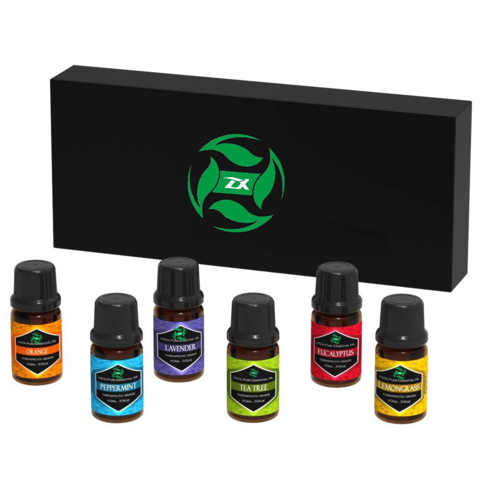 Factory Wholesale Private Label Set of 6 Essential Oil Kit Bulk