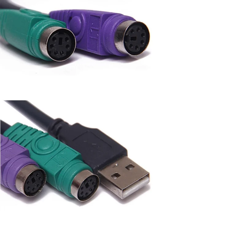 Usb к двойному шнуру ps2 переключатель ps2 интерфейсный кабель для клавиатуры мыши usb к сканеру Кабельный адаптер для передачи данных
