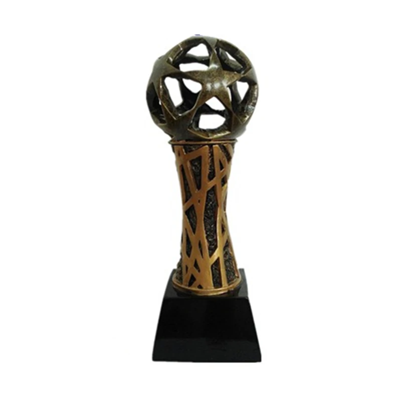  Trofeo exclusivo Trofeo personalizado Trofeo creativo Crystal  Star Trofeo Trofeo de resina chapada en oro Trofeo de fútbol (color : oro,  tamaño: 326.0 in) : Deportes y Actividades al Aire Libre
