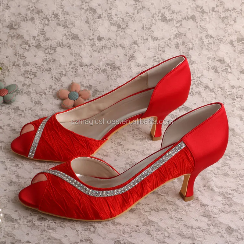 Wholesale Zapatos fiesta rojos de tacón medio para mujer From m.alibaba.com
