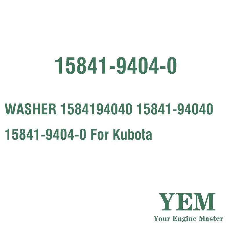 WASHER 1584194040 15841-94040 15841-9404-0 for Kubota