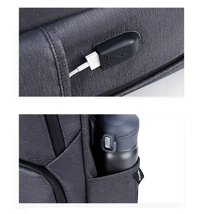 Zaino Flessibile Impermeabile Per Computer Portatile, Per Scuola E Lavoro, Regalo Per Uomini E Donne, Adatto Per Laptop Da 15,6 Pollici, Borsa Da Viaggio Leggera Per Università E Lavoro, Nero , 17 - Foto 11