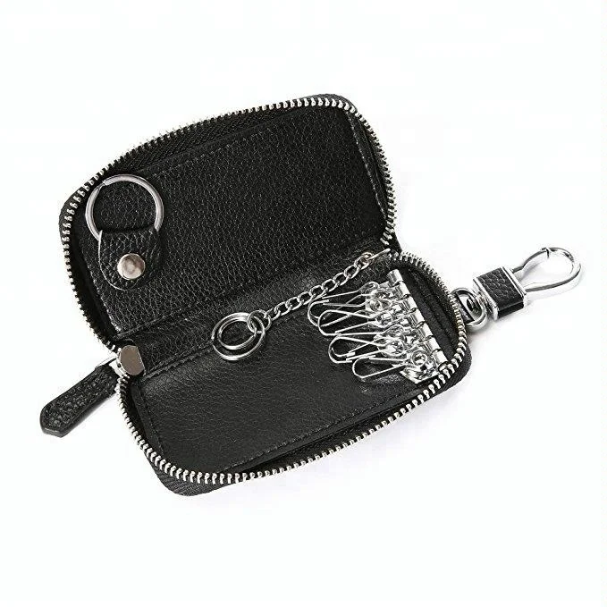 Source Leather zip around 6 hook key case car key holder wallet on  m.