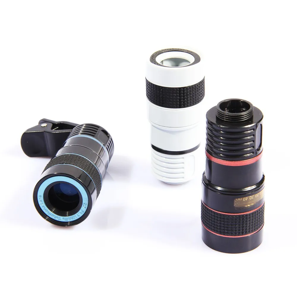 2019 Универсальный зажим 8x зум телескоп Мобильный объектив для мобильного