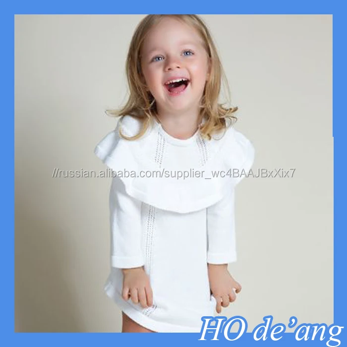 
 HOGIFT 2016 весна свитер платье, вязать детские девушки вязать платье ребенок с капюшоном платье  