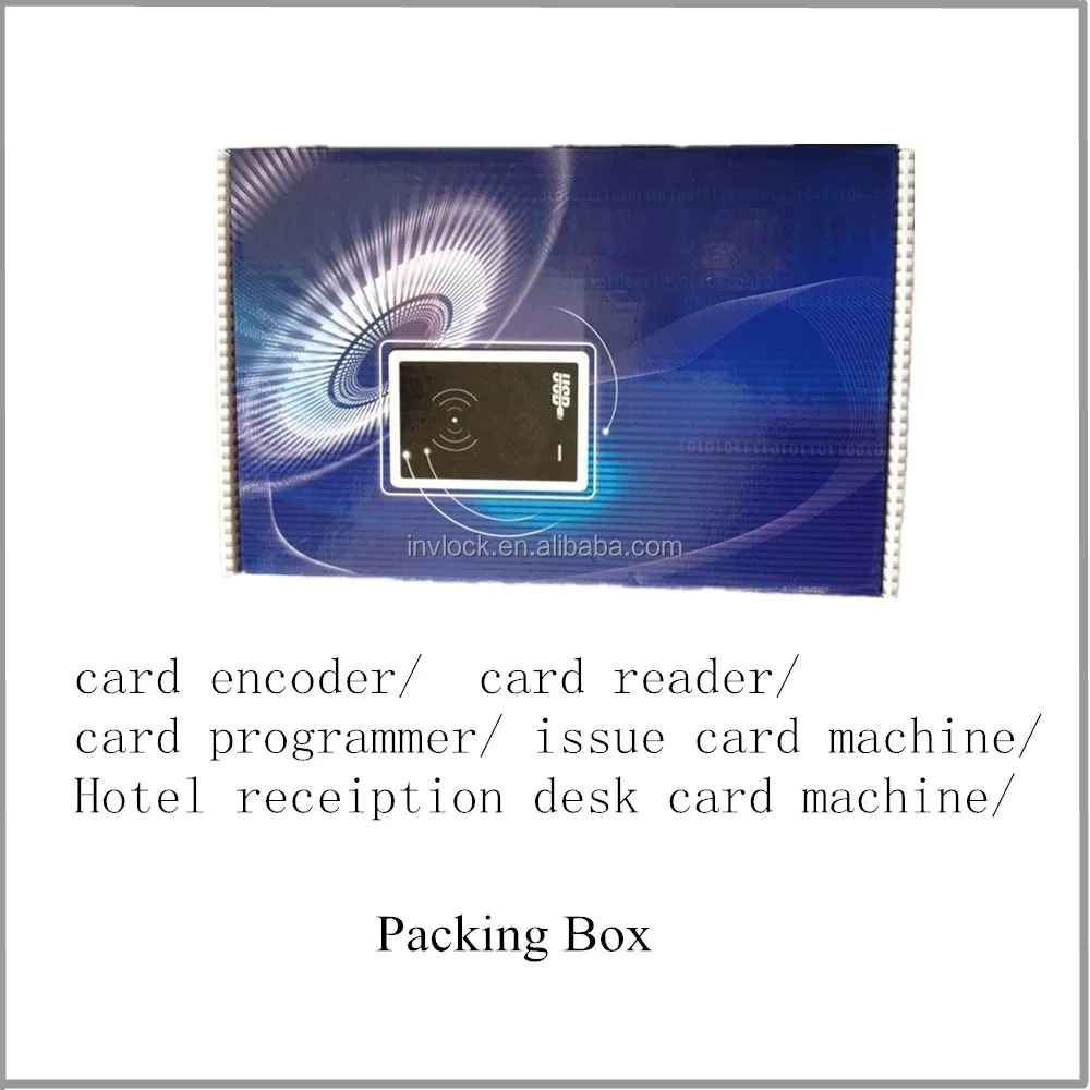 Hotel Reception Programmer with Card Encoder Front Desk Card Reader and Writer Plastic Material Frequency 13.56MHz and 125kHz