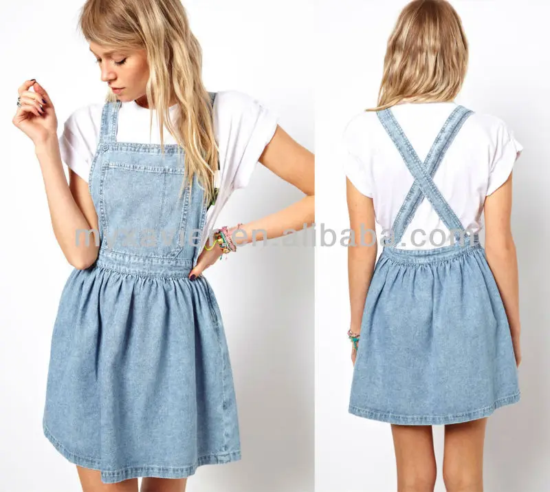 buy denim pinafore dress