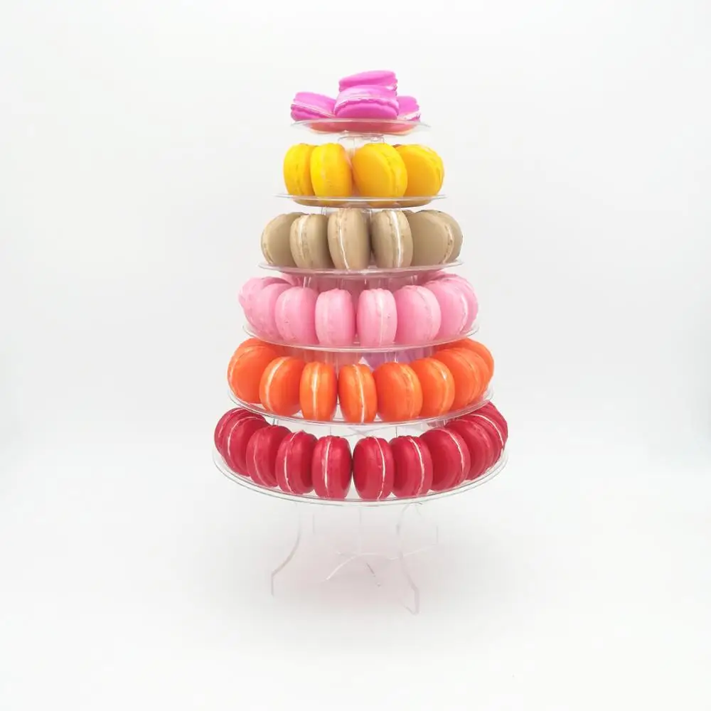 eiffel Tower Macaron Stand 6 Tier clear Blister Macaron Tower