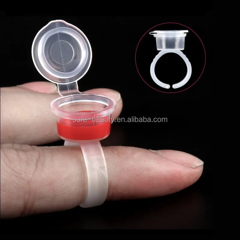 Private Label Tattoo Ink Ring Cups Microblading Pigment Ink Cup Ring