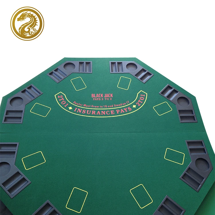 Круглый складной стол для покера с подносом для чипа и держателем для чашки, роскошный покерный стол