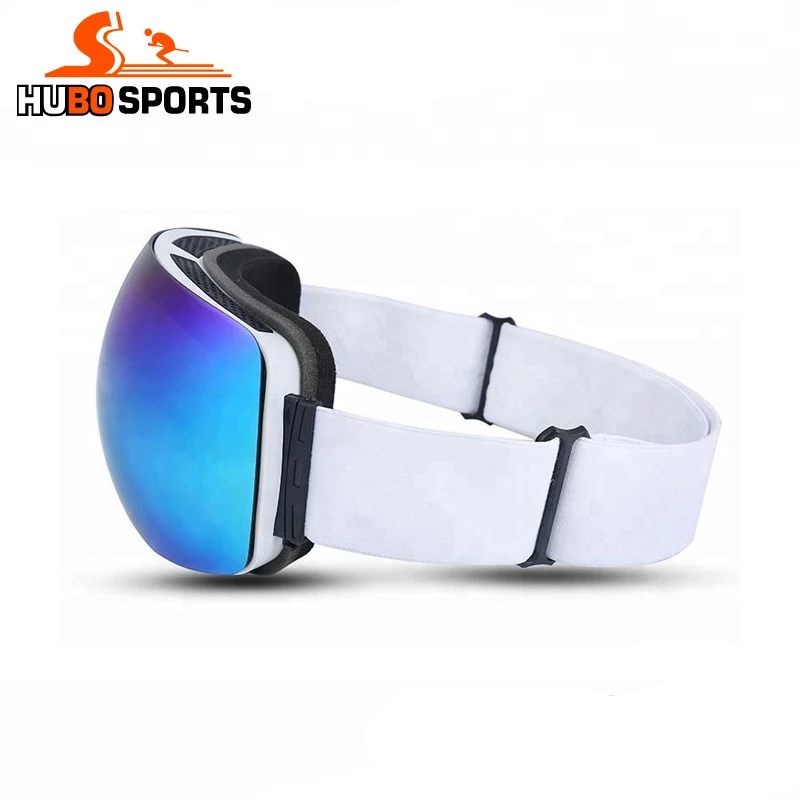 HUBO 166C Hot Sale Custom Logo UV400 Ski Goggles Frameless Ski Glasses Anti Fog Snow Snowboard Goggles Magnetic