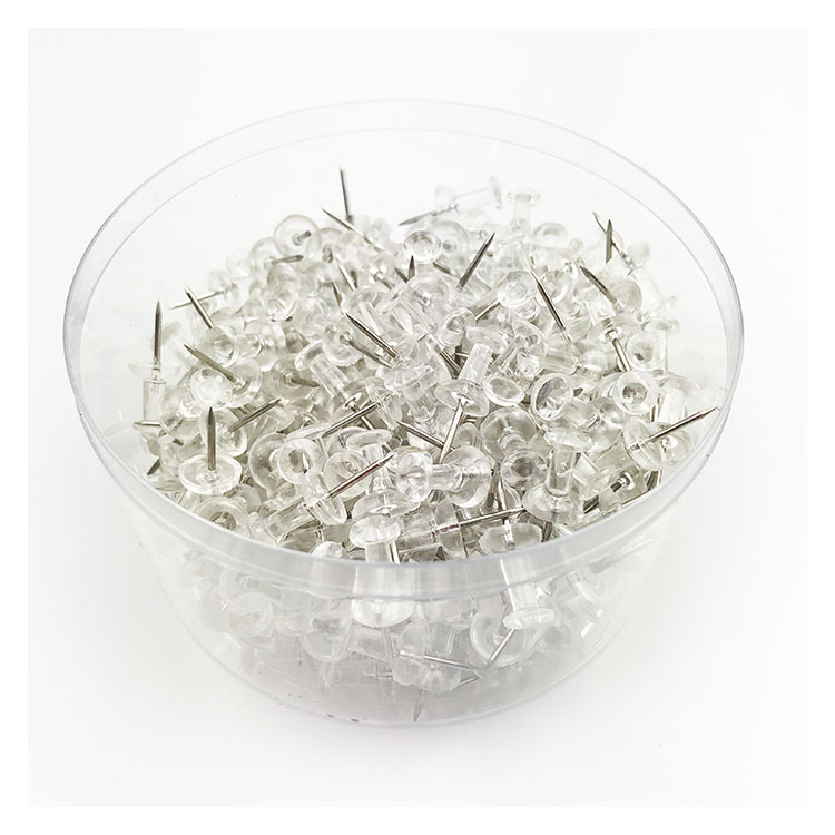 Прозрачная пластиковая головка стальная точка 300 штук баночка упаковка набор