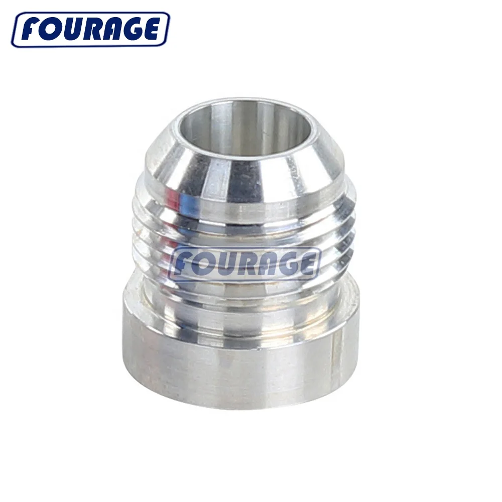 10 AN Weld On Bung Aluminum Male Flare Weldable Fuel Oil Fitting AN10 JIC-10 AN 7//8-14 Thread Hose Adapter Connector