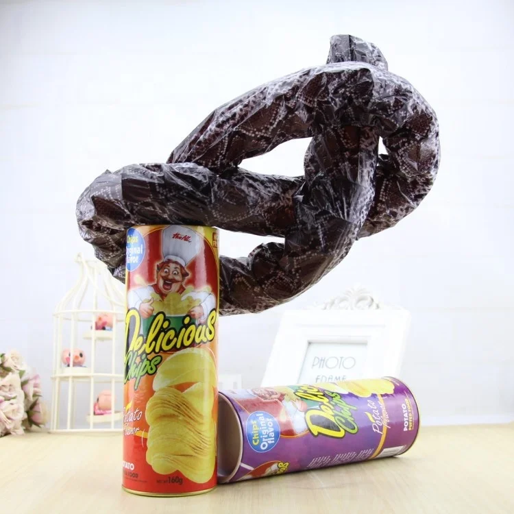 Joke Toys Funny Potato Chip Can Jump Spring Bounce Snake Toy Fool Day Gift L&6 