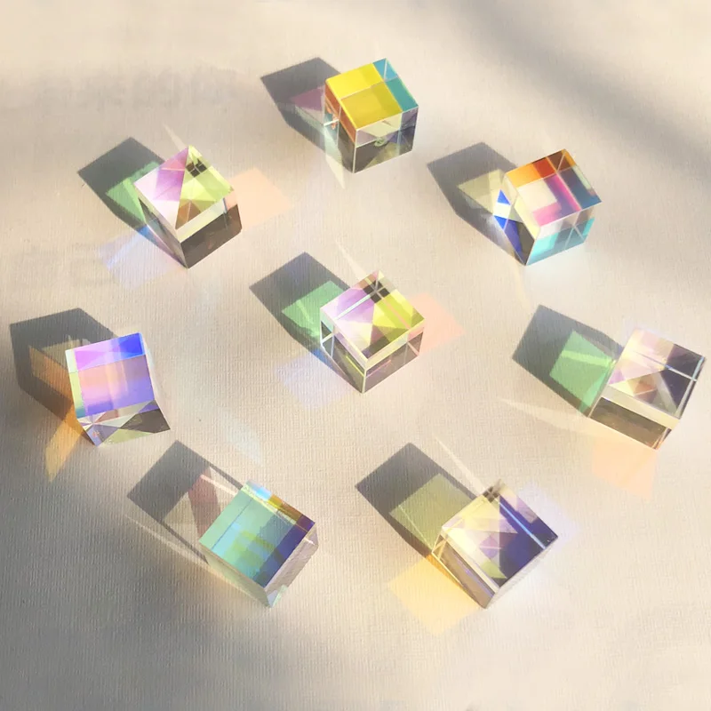 Cube Séparateur De Faisceau Dichroïque 10 Mm – Prisme Optique K9 Ratio 50:50, 400-700 Nm, Pour Expériences Scientifiques Et Optique