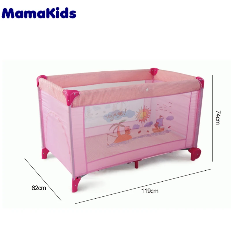 Mamakids folding baby portable play yard cot with certificate