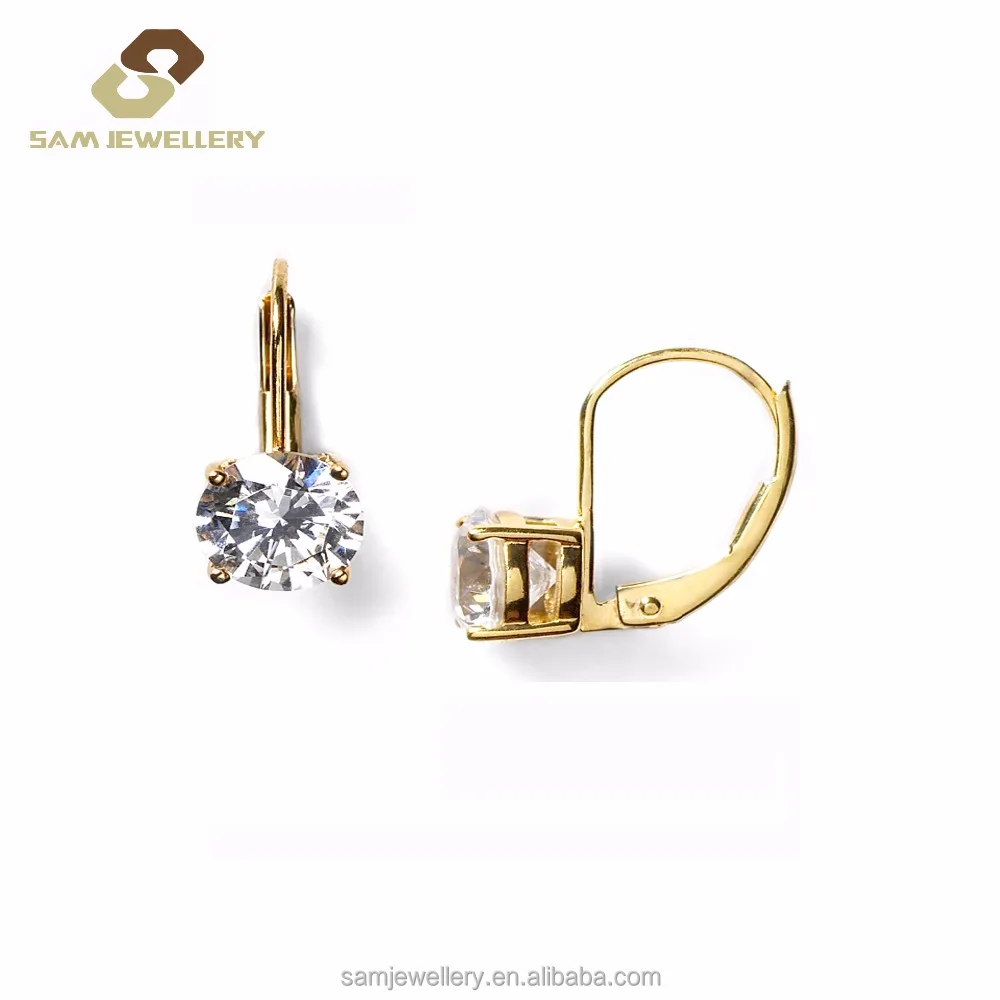 gold plated clip on earrings