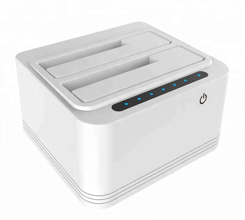 
Док-станция для жестких дисков с USB 3,0 на SATA Dual-Bay, 2,5 дюйма/3,5 дюйма, поддержка SSD, поддержка функций офлайн-клонирования/UASP 