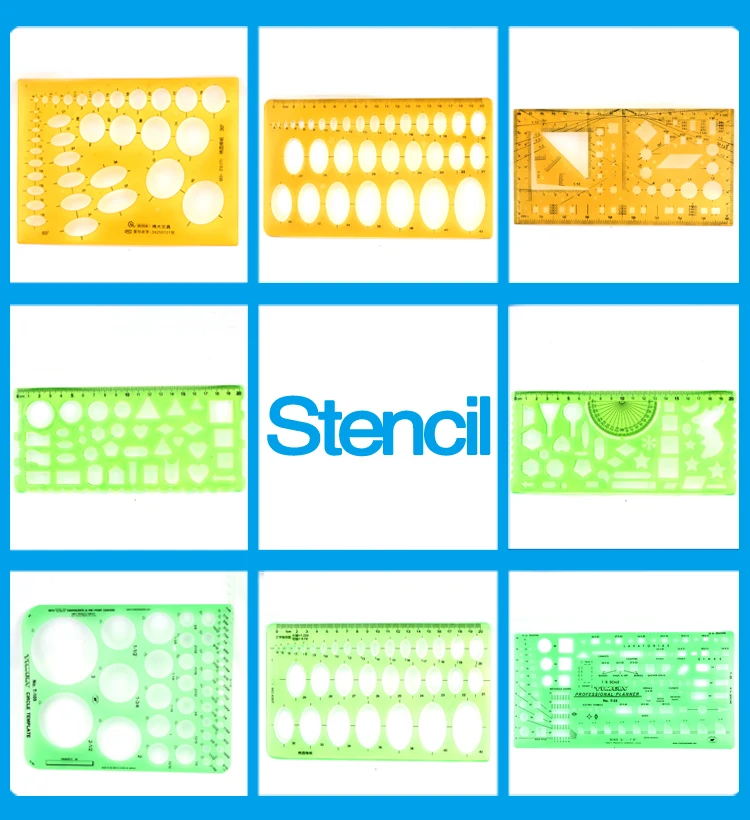 Высокое качество пластиковых шаблон линейка для студентов с различной формы