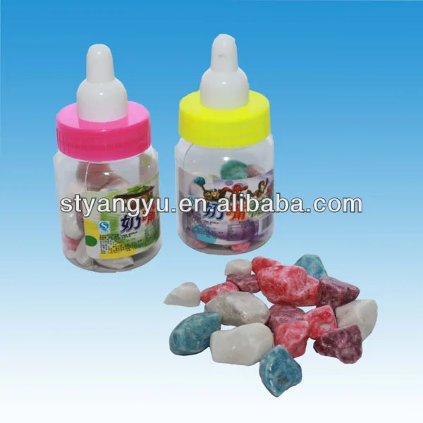 Красочные Твердые камни конфеты в маленькой бутылке для сосков Молочный