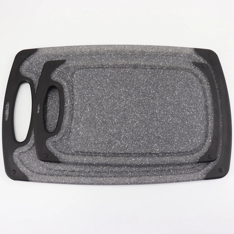 Многофункциональный набор из 3 предметов мраморный внешний вид дизайн индекс цвета кухонная пластиковая разделочная доска