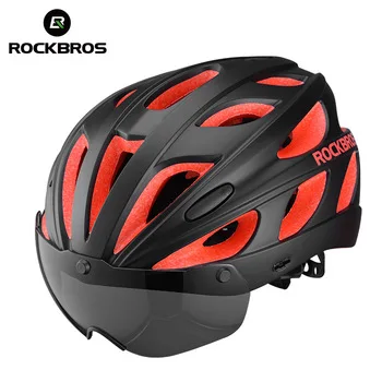 ROCKBROS-Piezas para bicicleta de montaña, casco de ciclismo con