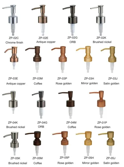 Металлический насос для шампуня 28/400 подходит стеклянной бутылки
