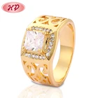 Chinese Style 18K Diamond Gold Finger Ring Rings Design For Men With Price