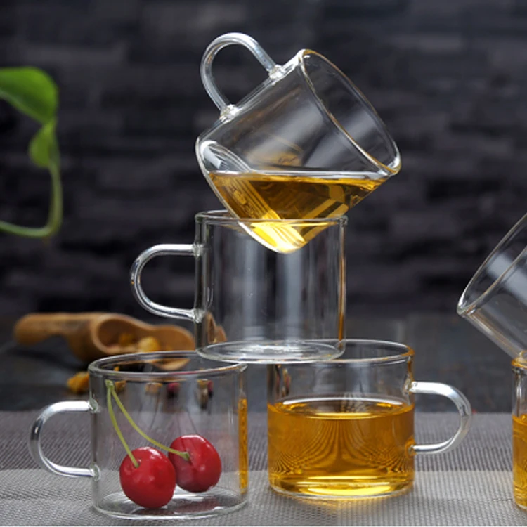 Thai Fancy Small Mini Transparent Glass Teapot Glass Tea Pot Cup Sets with Filter in Lid