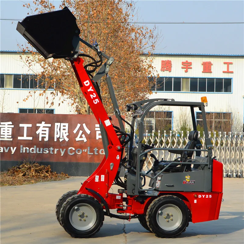 Taian Articulating Mini Loader DY25 800kg Payload Compact Articulating Loaders for Sale