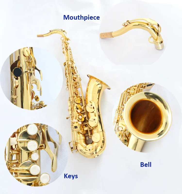 Student Bb Tenor Saxophone Popular Musical Instrument for Beginners and Enthusiasts