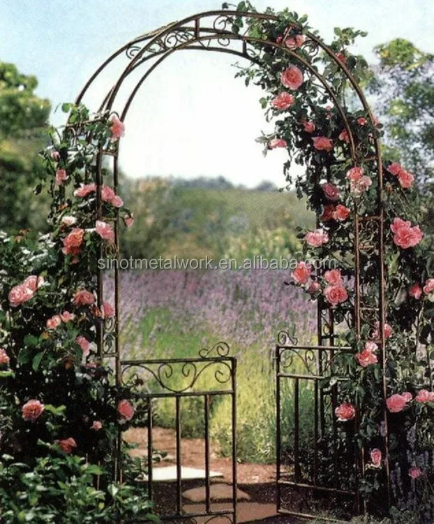 Wrought Iron Rose Arch Metal Garden Arch Flower Gated Arch Buy Metal Rose Garden Arch Decorated Flower Arch Gated Garden Arch Product On Alibaba Com