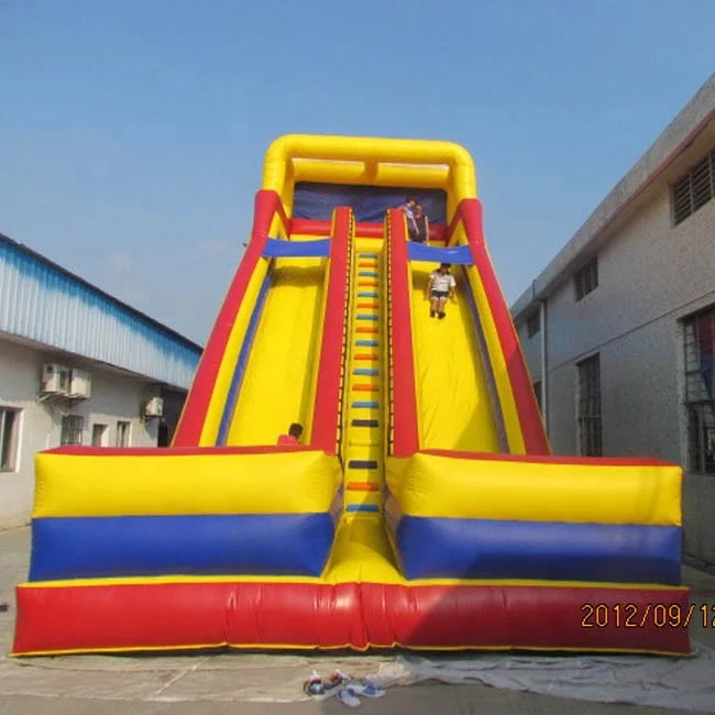 Double Lanes  Inflatable Water Slide With Pool for Summer