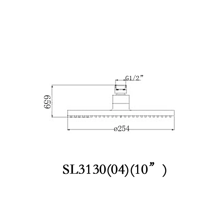 Round 304 Stainless Steel Rain Shower details