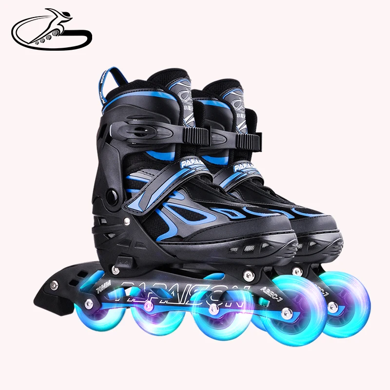 Led Light 4 Wheels Inline Skate Skating Shoes for Boys