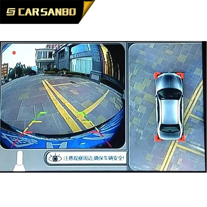 3d carro câmera de 360 graus aves olho vista bsm ponto cego sensor  estacionamento surround traço monitoramento ldw pista partida sistema aviso  - AliExpress