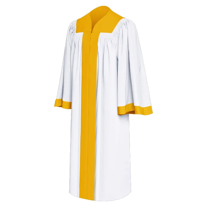 Senior Classic Matt Custom White and Dark Blue Choir Robes