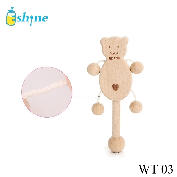 
Новый подарок ребенку от 5 шт. набор деревянных детские погремушки игрушки Монтессори органический бук Детское Зубное кольцо детские погремушки Прорезыватель для зубов 