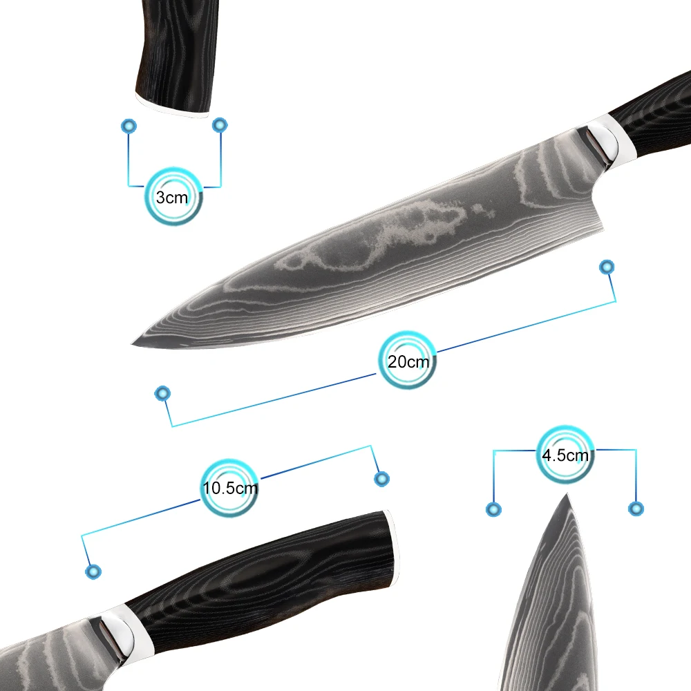 
Кухонные заготовки из дамасской стали, 8 дюймов 