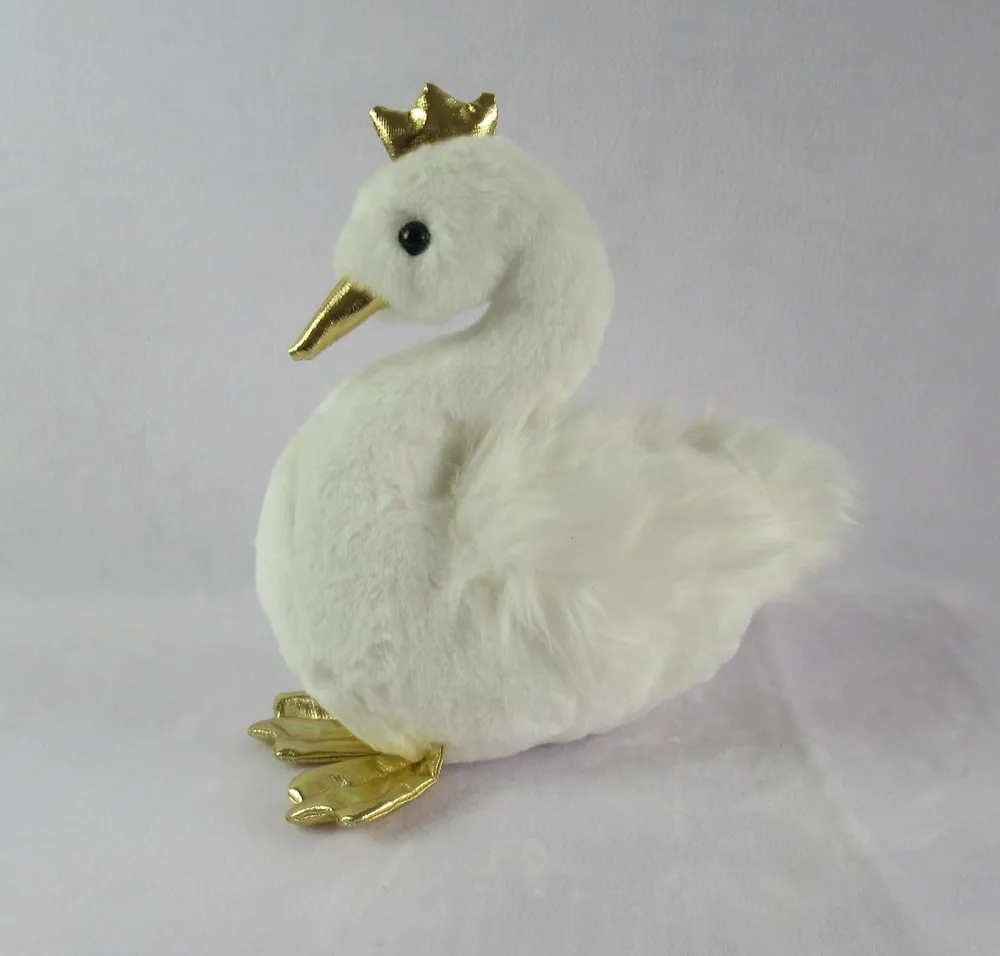 2019 新设计毛绒天鹅玩具与皇冠