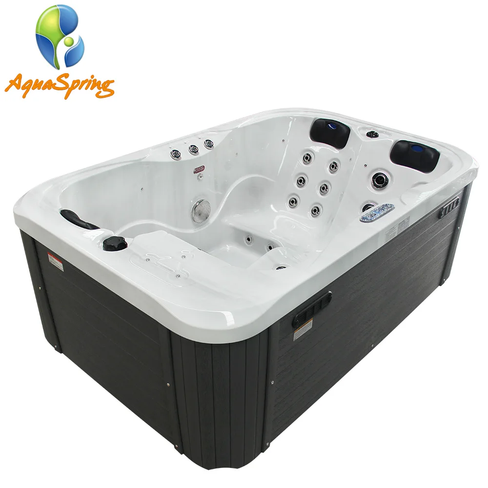 Outdoor 3 Person Rectangular Spa Smart Hot Tubs