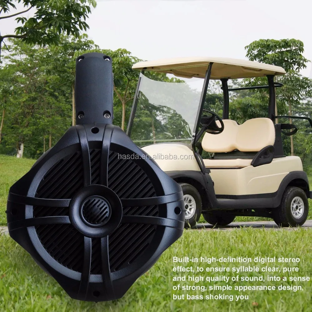 6.5' Waterproof Tower Speaker H-6106 Black IP66 Marine Wakeboard Speakers for Boat ATV UTV