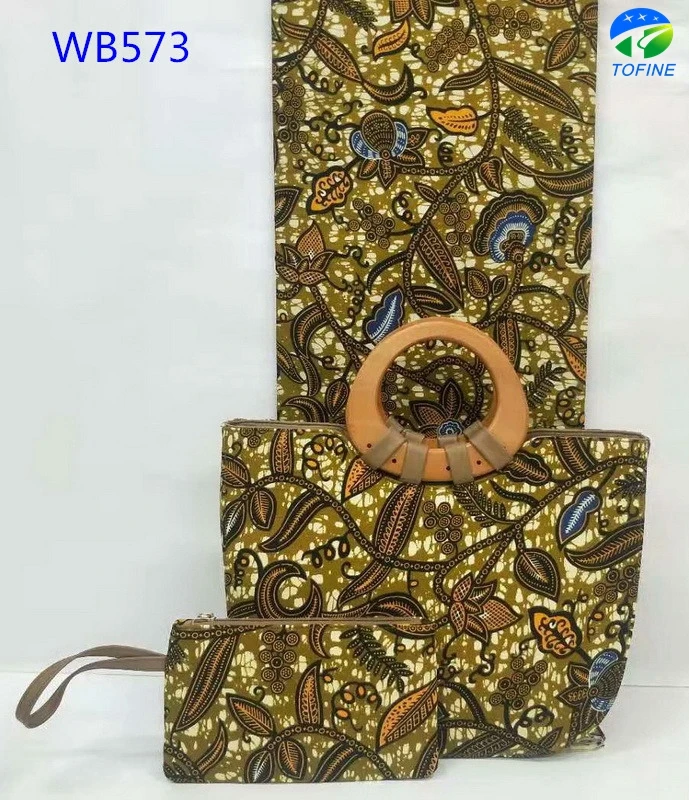 Оптовая продажа, новинка, голландский воск, 6 ярдов, подходящие сумки из Африканской вощеной ткани с принтом для женской вечеринки