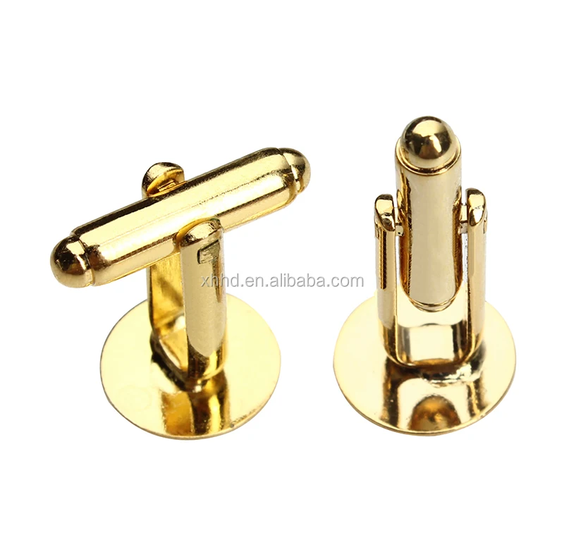 Модные круглые металлические запонки 6/8/10/12/15 мм, простые запонки, заготовки, пластина, фурнитура Cfflink