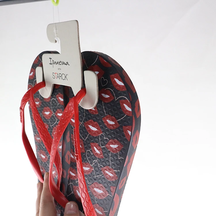Custom Size Paper Cardboard Flip-Flops Hook Slipper Shoes Hanger with Custom logo