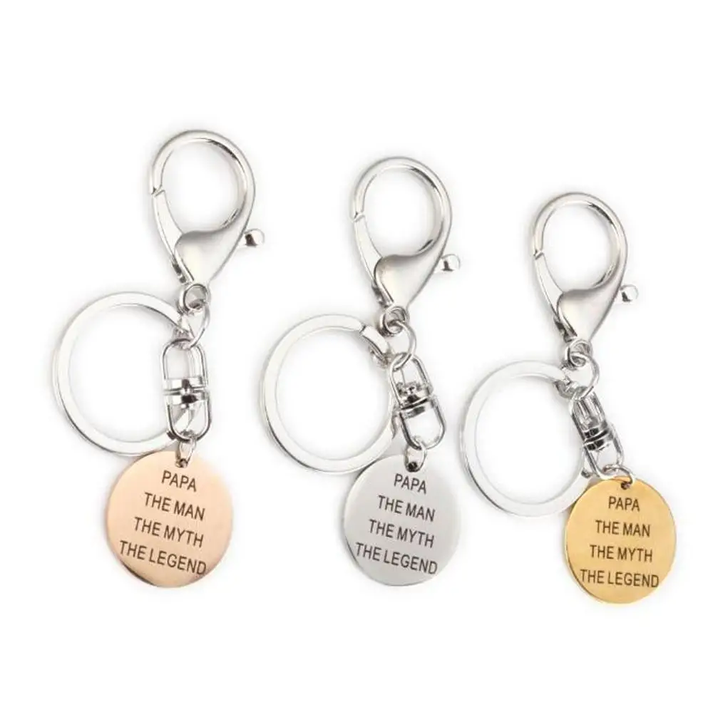 Porte-clés Papy - Cadeau Personnalisé Pour Grand-père - Anniversaire, Noël, Fête Des Pères - En Acier Inoxydable