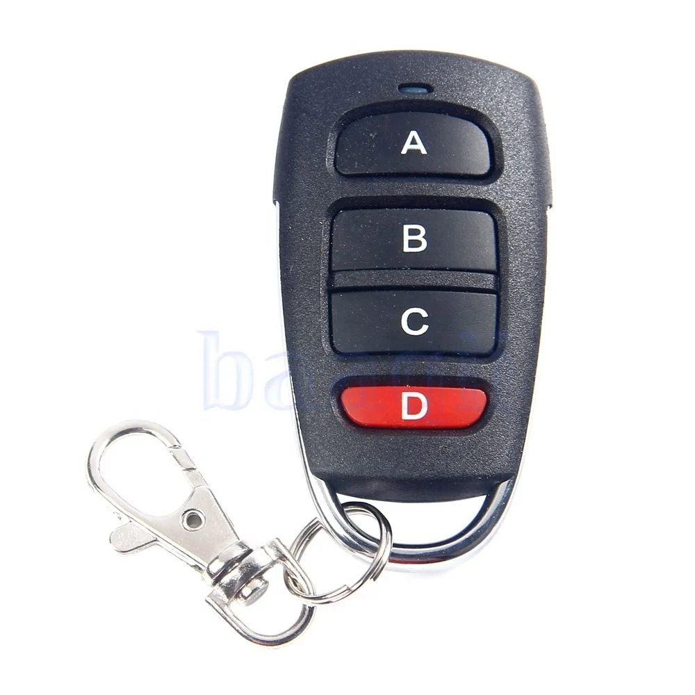 Universal Cloning Key Fob Remote Control With 4 Keys 12V 27A Battery 433mHz RF f