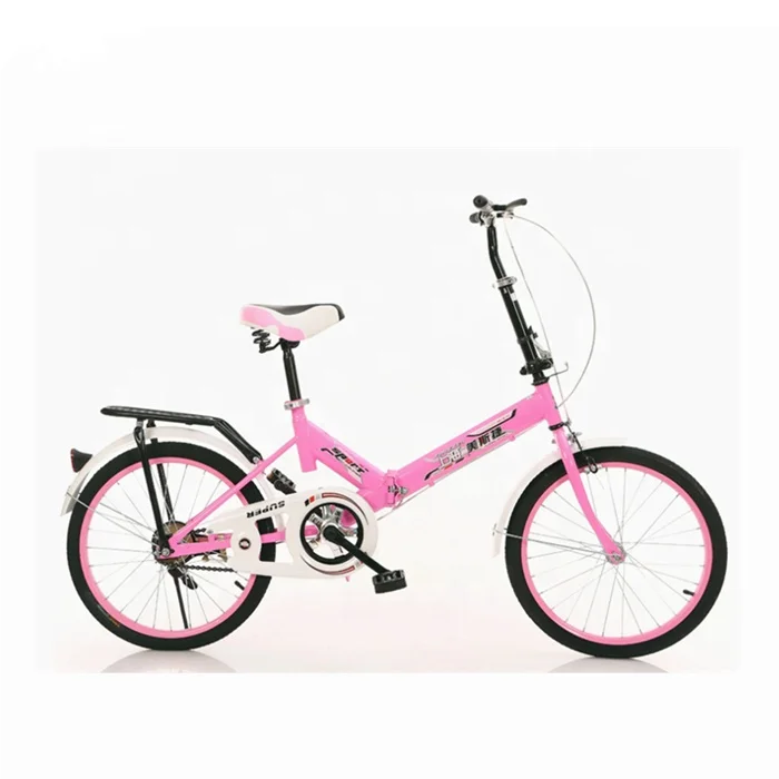 pink folding bike