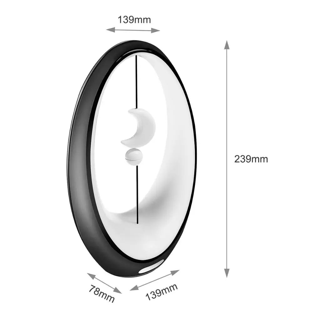 LED Bedside Lamp Sailing Art Lamp Balance Lamp with Magnetic Suspension Switch for Bedroom Living Room
